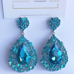 Baby Blue Farlena Earrings pageant prom